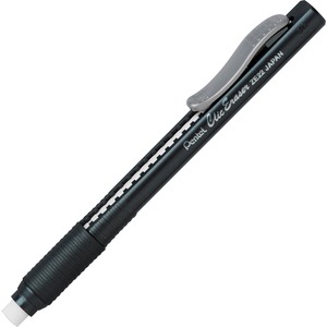 Pentel+Rubber+Grip+Clic+Eraser+-+Black+-+Black+-+Pen+-+Refillable+-+1+Each+-+Retractable%2C+Latex-free+Grip%2C+Ghost+Resistant%2C+Pocket+Clip