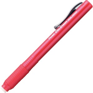 Pentel+Rubber+Grip+Clic+Eraser+-+Red+-+Pen+-+Refillable+-+1+Each+-+Retractable%2C+Latex-free+Grip%2C+Pocket+Clip%2C+Ghost+Resistant%2C+Non-abrasive