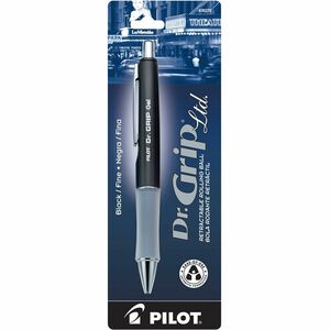 Pilot+Dr.+Grip+Retractable+Gel+Rollerball+Pens+-+Fine+Pen+Point+-+0.7+mm+Pen+Point+Size+-+Refillable+-+Retractable+-+Black+Gel-based+Ink+-+Charcoal+Gray+Barrel+-+1+Each