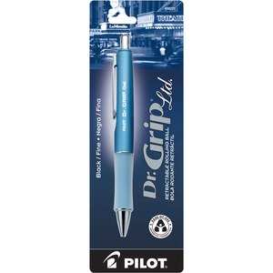 Pilot+Dr.+Grip+Retractable+Gel+Rollerball+Pens+-+Fine+Pen+Point+-+0.7+mm+Pen+Point+Size+-+Refillable+-+Retractable+-+Black+Gel-based+Ink+-+Ice+Blue+Barrel+-+1+Each