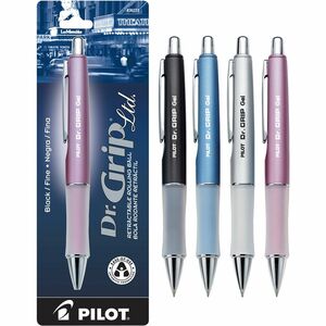 Pilot+Dr.+Grip+Retractable+Gel+Rollerball+Pens+-+Fine+Pen+Point+-+0.7+mm+Pen+Point+Size+-+Refillable+-+Retractable+-+Black+Gel-based+Ink+-+Assorted+Barrel+-+1+Each