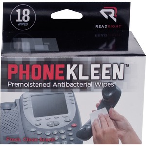 Read+Right+PhoneKleen+Antibacterial+Wipes+-+Pre-moistened+-+18+%2F+Box
