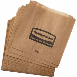 Rubbermaid+Commercial+Waxed+Receptacle+Bags+-+Kraft+Paper+-+250%2FCarton