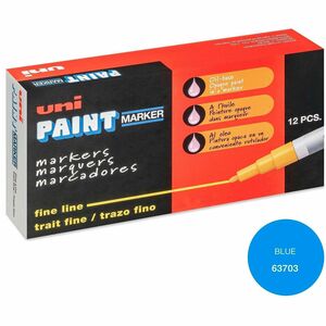 uniball%26%238482%3B+uni-Paint+PX-21+Oil-Based+Paint+Marker+-+Fine+Marker+Point+-+Blue+Ink+-+Oil+Based+-+1+Each