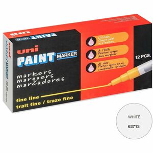 uniball%26%238482%3B+uni-Paint+PX-21+Oil-Based+Paint+Marker+-+Fine+Marker+Point+-+White+Ink+-+Oil+Based+-+1+Each