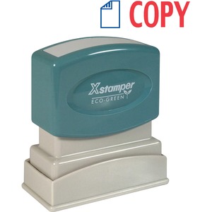 Xstamper+COPY+2-color+Pre-inked+Stamp+-+Message+Stamp+-+%26quot%3BCOPY%26quot%3B+-+0.50%26quot%3B+Impression+Width+-+100000+Impression%28s%29+-+Red%2C+Blue+-+Polymer+Polymer+-+Recycled+-+1+Each