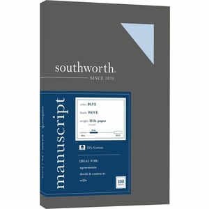 Southworth+Manuscript+Covers+-+12+1%2F2%26quot%3B+x+9%26quot%3B+Sheet+-+Blue+-+100+%2F+Box