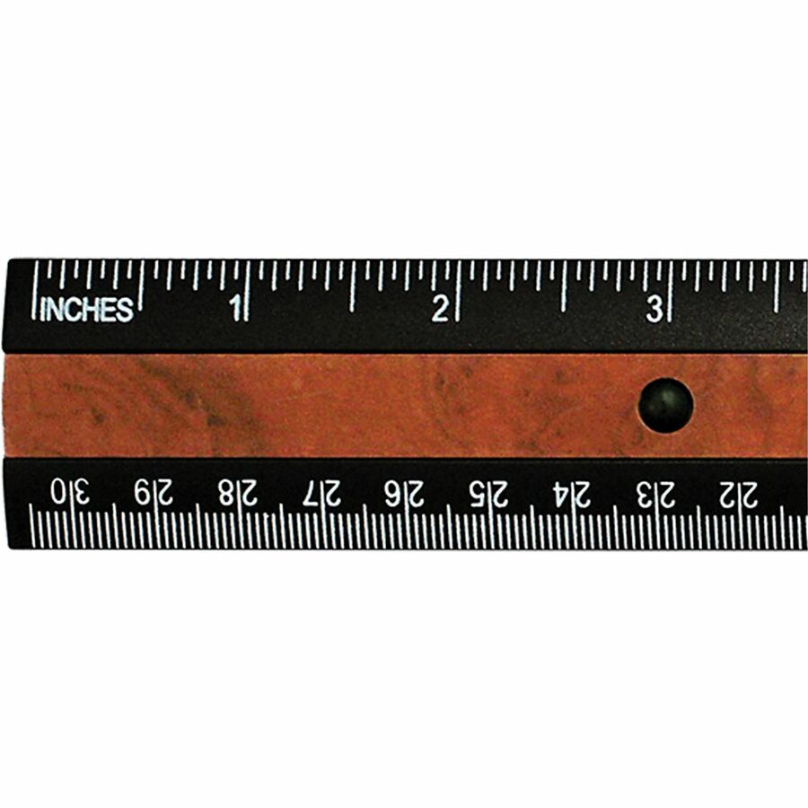 Westcott 12 KleenEarth Faux Burled Wood Ruler - 12 Length 1