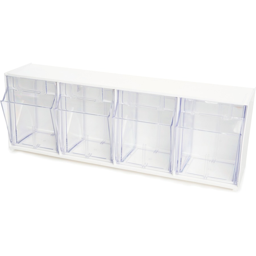 Deflecto Tilt Bin Interlocking Multi-Bin Storage Organizer