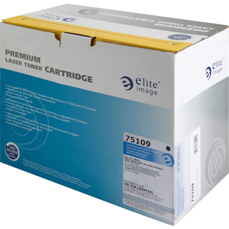 Elite Image 75109 Print Cartridge 10000 Page Yield Black Replacement for HP  42A 