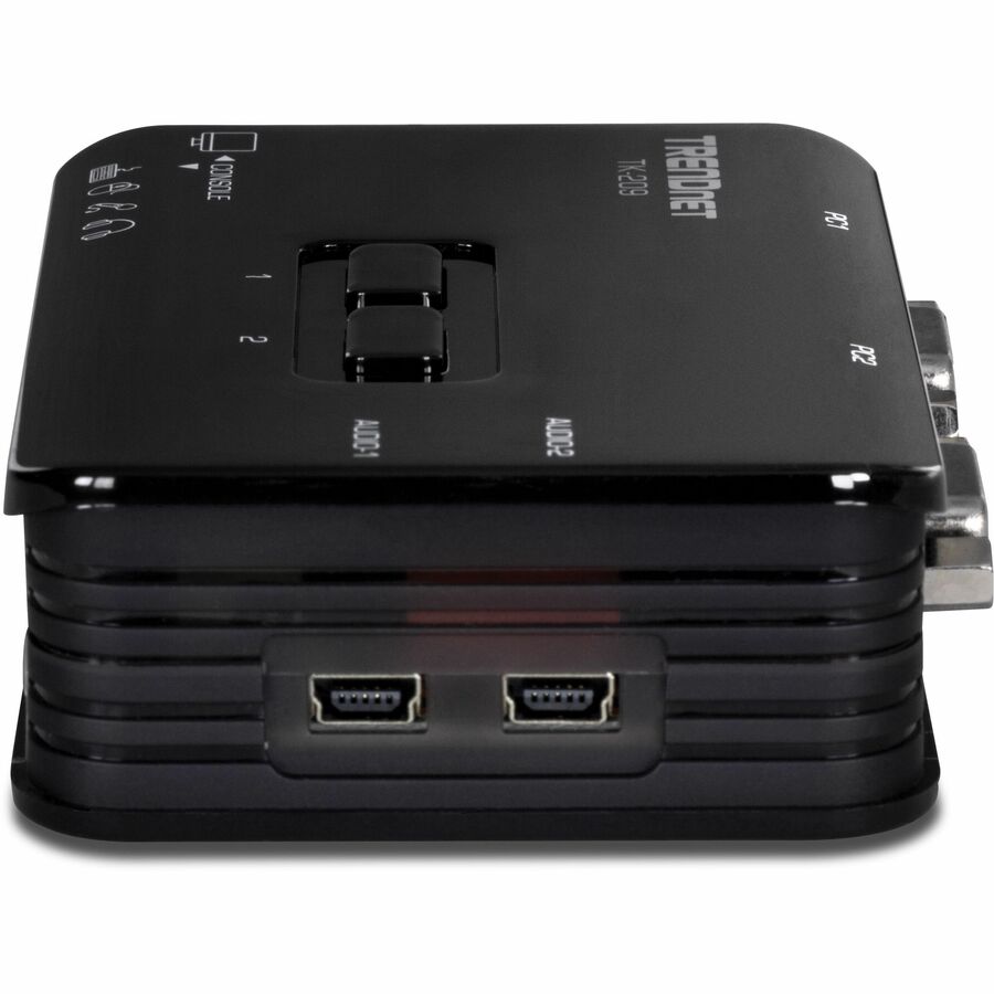 TRENDnet 2-Port USB KVM Switch and Cable Kit with Audio, Manage Two PCs, USB 1.1, Hot-Plug, Auto-Scan, Hot-Keys, Windows & Linux Compliant, TK-209K