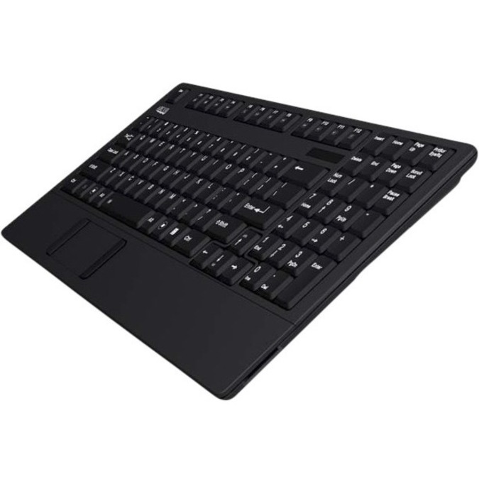 Adesso AKB-410UB Slim Touch Mini Keyboard with Built in Touchpad - USB - 88 Keys - Black