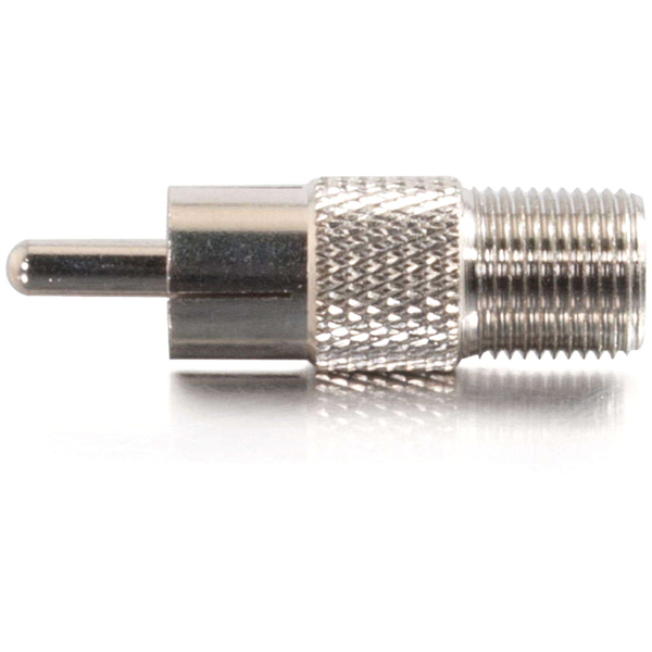 C2G RCA to F-TYPE Adapter - 1 x RCA (M) - 1 x F Connector (F) – Brass