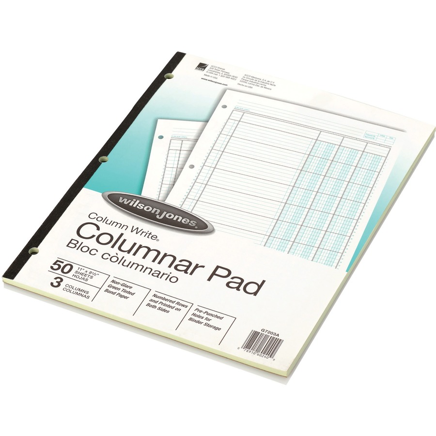 Wilson Jones 3-Column Write Pads - Columnar Pads | ACCO Brands Corporation