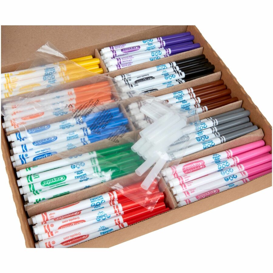 Crayola 10-Color Ultra-Clean Washable Marker Classpack CYO588211, CYO  588211 - Office Supply Hut