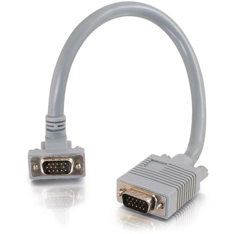 C2G SXGA Cable - HD-15 Male VGA - HD-15 Male VGA - 1ft - Gray