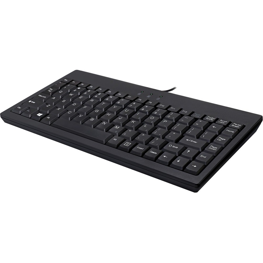 Adesso EasyTouch AKB-110B Mini Keyboard - PS/2, USB - 87 Keys - Black