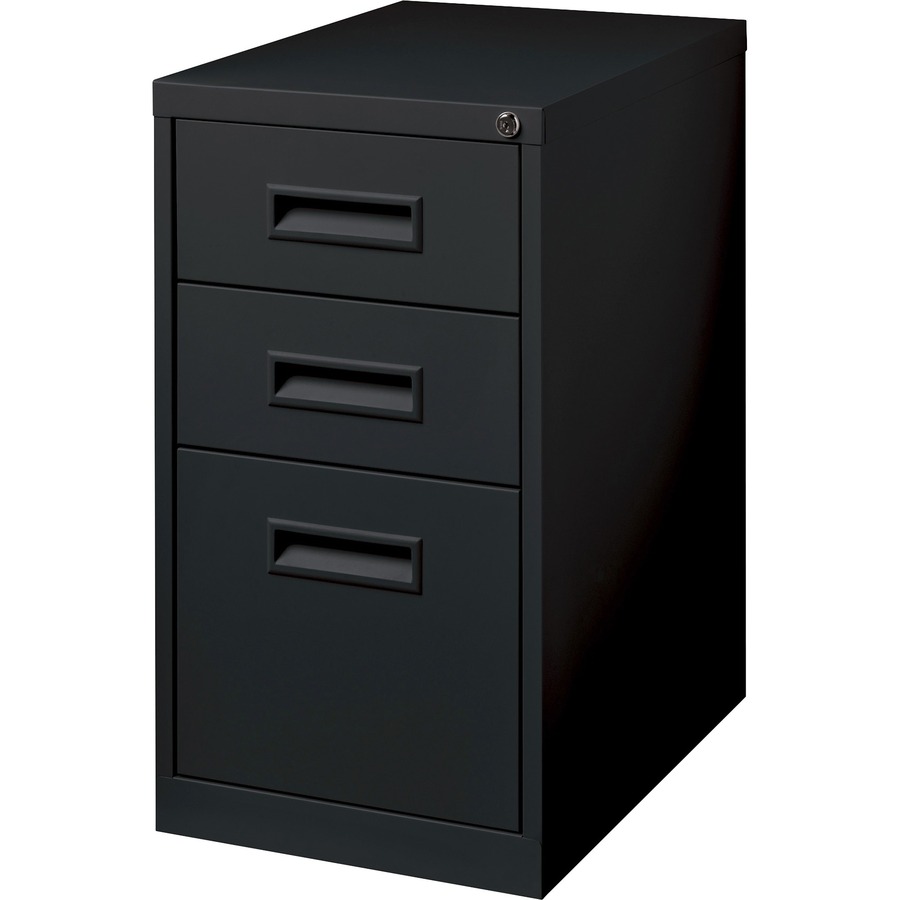 Lorell Box Box File Mobile Pedestal Files 3 Drawer 15 X 22 X 27 8 3 X Drawer S For Box File Letter Security Lock Ball Bearing Suspension Black Powder Coated