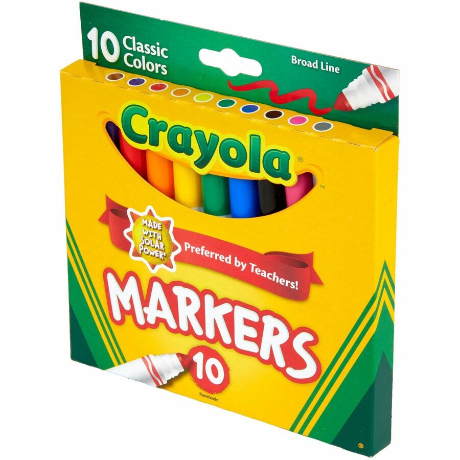Crayola Original Marker Set Fine Tip Assorted Classic Colors Set of 10