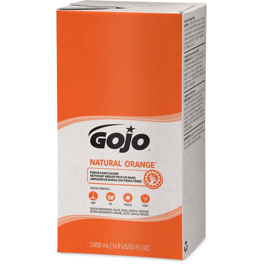 Gojo Natural Orange Pumice Hand Cleaner, Orange Citrus Scent - 0.5 gal jug