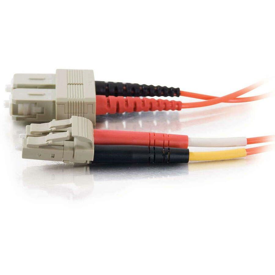 Picture of C2G-10m LC-SC 62.5/125 OM1 Duplex Multimode Fiber Optic Cable (TAA Compliant) - Orange