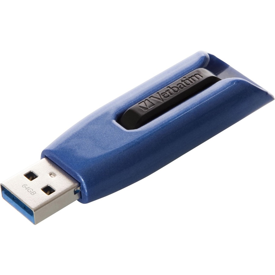 Verbatim 64GB Store 'n' Go V3 Max USB 3.0 Flash Drive - Blue - 64GB - Black, Blue"
