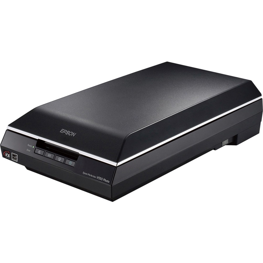 Epson Perfection V550 Flatbed Scanner - 6400 dpi Optical - 48-bit Color - 16-bit Grayscale - USB