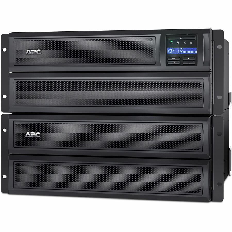 APC Smart-UPS X, Line Interactive, 2200VA, Rack/tower convertible 4U, 208V-230V, 8x C13+2x C19 IEC, SmartSlot, Extended runtime, Short depth
