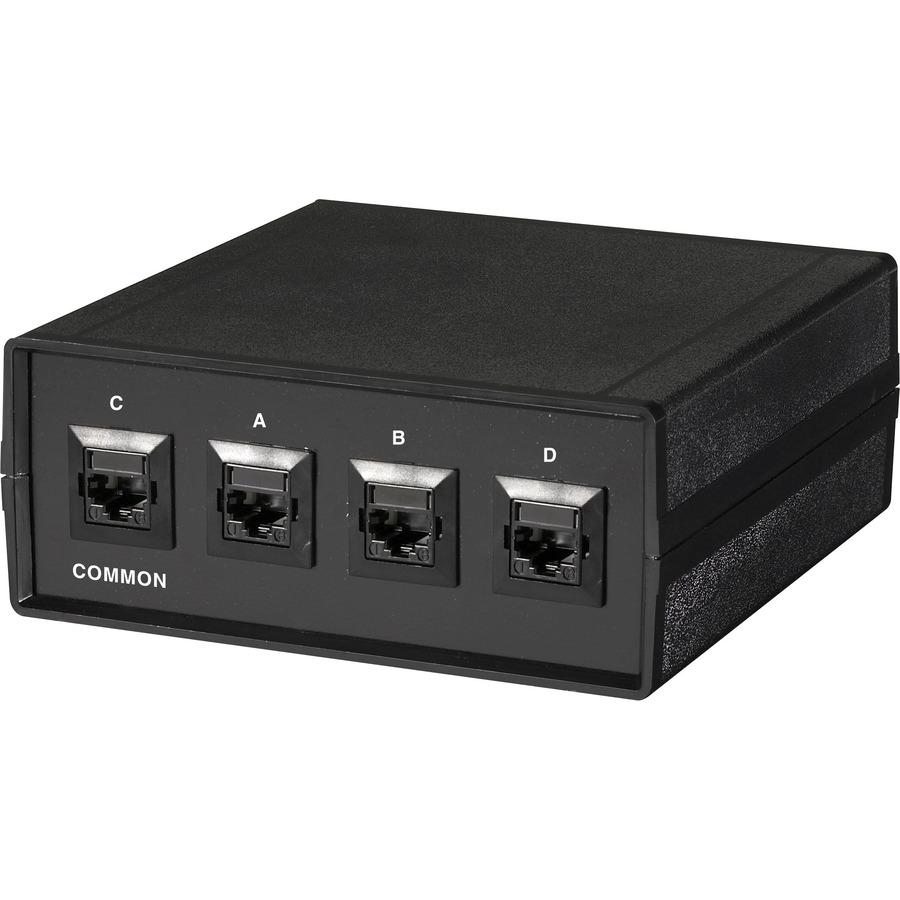 Black Box 3-to-1 CAT6 10-GbE Manual Switch (ABCD) - 6.1" Width x 6.5" Depth x 2.8" Height