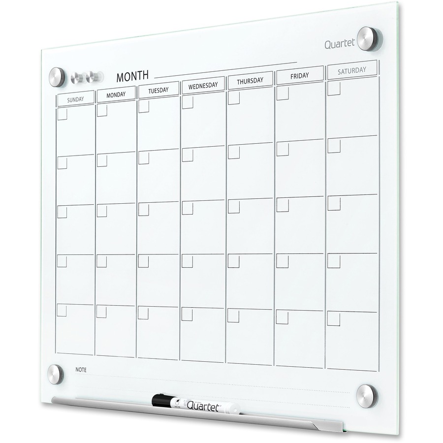 Quartet Infinity Glass Glass Dry-Erase Calendar Board - Calendar Boards ...