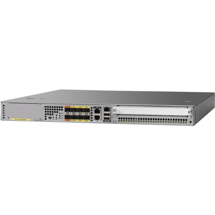 Cisco ASR 1001-X Router - T-carrier/E-carrier - 8 - 10 Gigabit Ethernet - Rack-mountable