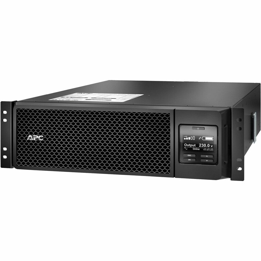APC Smart-UPS On-Line, 5kVA, Rackmount 3U, 208V/230V, Hard wire 3-wire(2PH+G)+3-wire(H+N+E)+3-wire(H+N+G) outlets, Network Card+SmartSlot, W/ rail kit