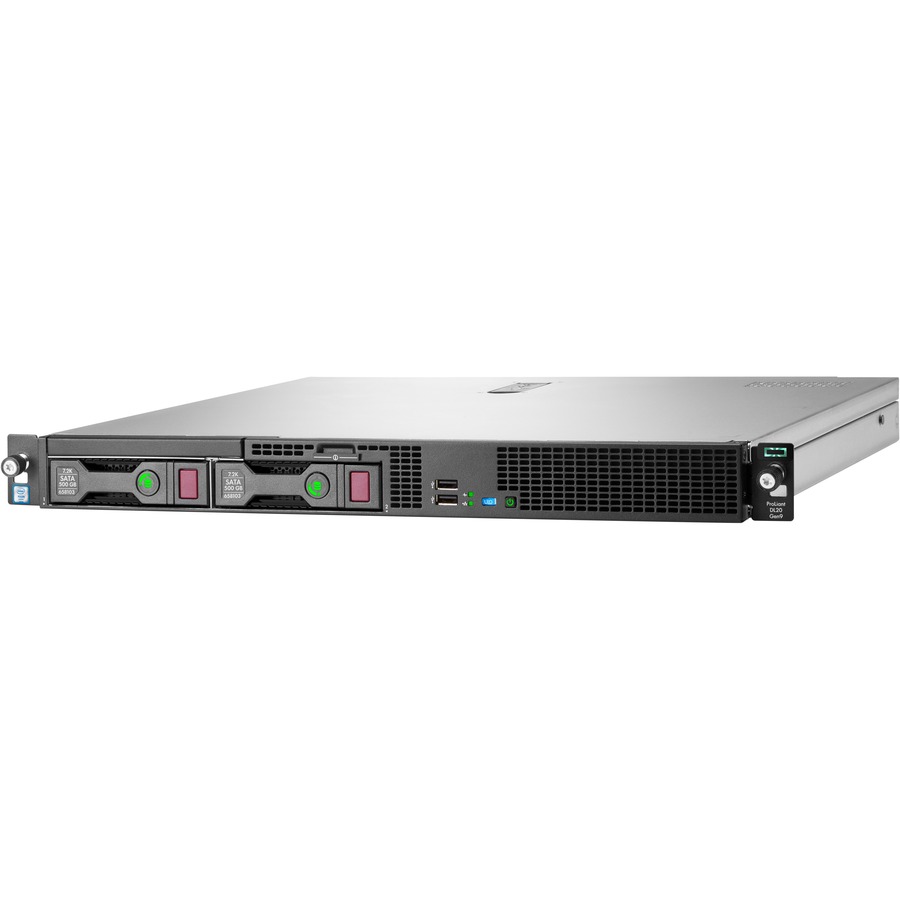 HPE ProLiant DL20 G9 1U Rack Server - 1 x Intel Xeon E3-1220 v5 3 GHz - 8 GB RAM - Serial ATA/600 Controller
