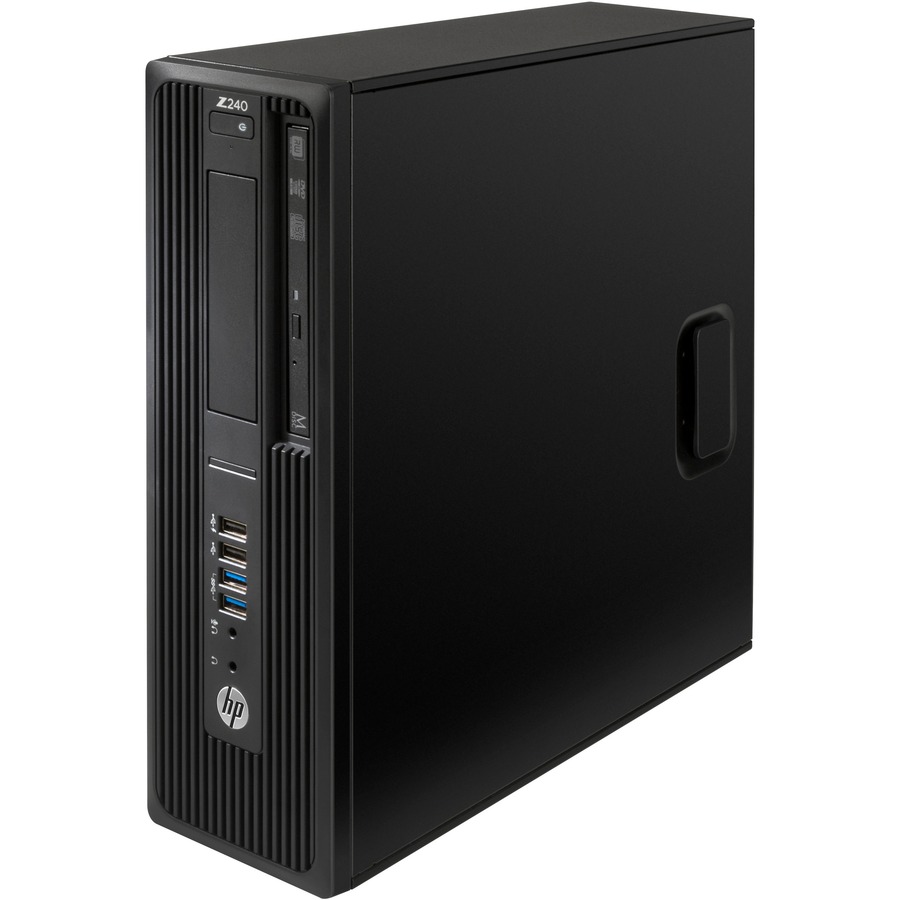 HP Z240 Workstation - 1 x Intel Xeon Quad-core (4 Core) E3-1240 v5 3.50 GHz - 16 GB DDR4 SDRAM RAM - 1 TB HDD - 256 GB SSD - Small Form Factor - Black