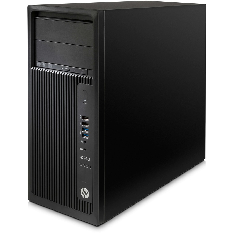 HP Z240 Workstation - 1 x Intel Xeon Quad-core (4 Core) E3-1245 v5 3.50 GHz - 16 GB DDR3 SDRAM RAM - 512 GB SSD - Tower - Black