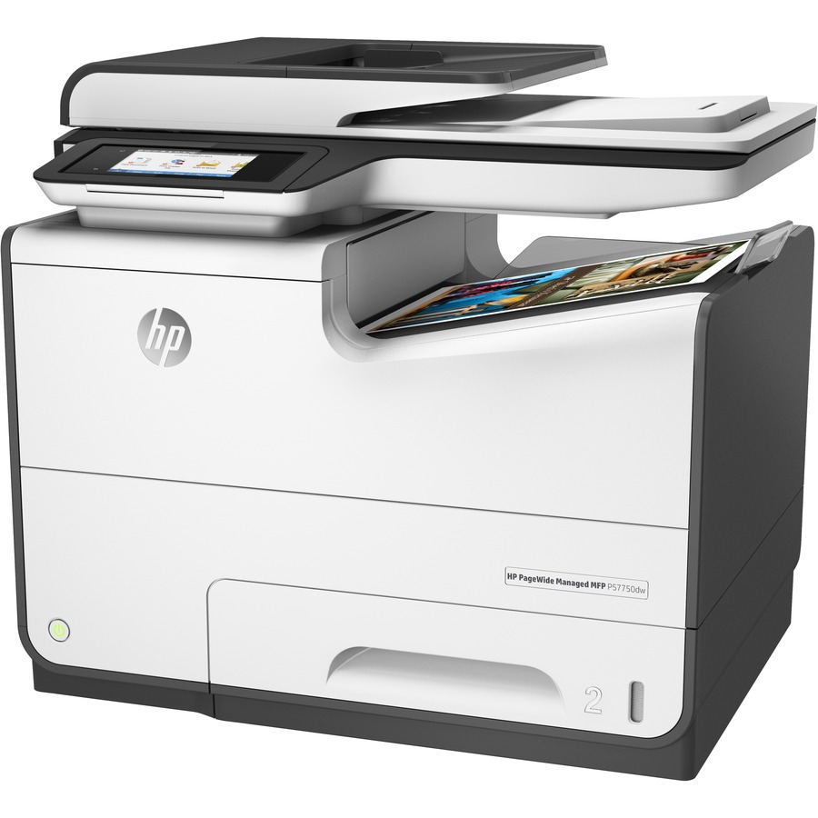 HP PageWide Managed P57750dw Page Wide Array Multifunction Printer-Color-Copier/Fax/Scanner-50 ppm Mono/50 ppm Color Print-2400x1200 dpi Print-Automatic Duplex Print-80000 Pages-550 sheets Input-1200 dpi Optical Scan-Color Fax-Wireless LAN