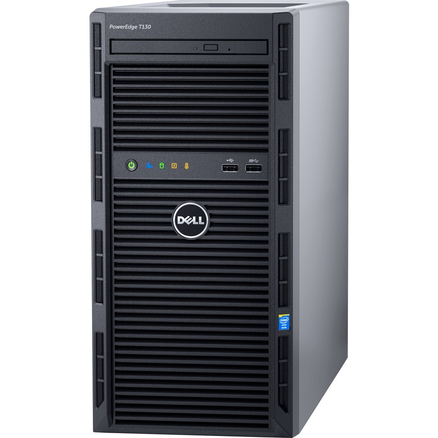 Dell PowerEdge T130 Mini-tower Server - 1 x Intel Xeon E3-1240 v5 3.50 GHz - 8 GB RAM - 1 TB HDD - (1 x 1TB) HDD Configuration - 12Gb/s SAS, Serial ATA/600 Controller