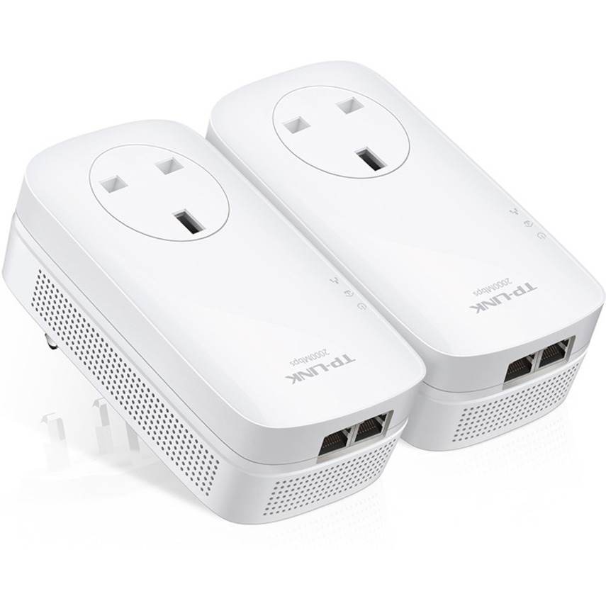 TP-Link TL-PA9020P KIT - AV2000 2-Port Gigabit Passthrough Powerline Starter Kit