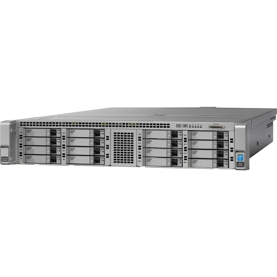 Cisco C240 M4 2U Rack Server - 2 x Intel Xeon E5-2630 v4 2.20 GHz - 32 GB RAM - 12Gb/s SAS Controller