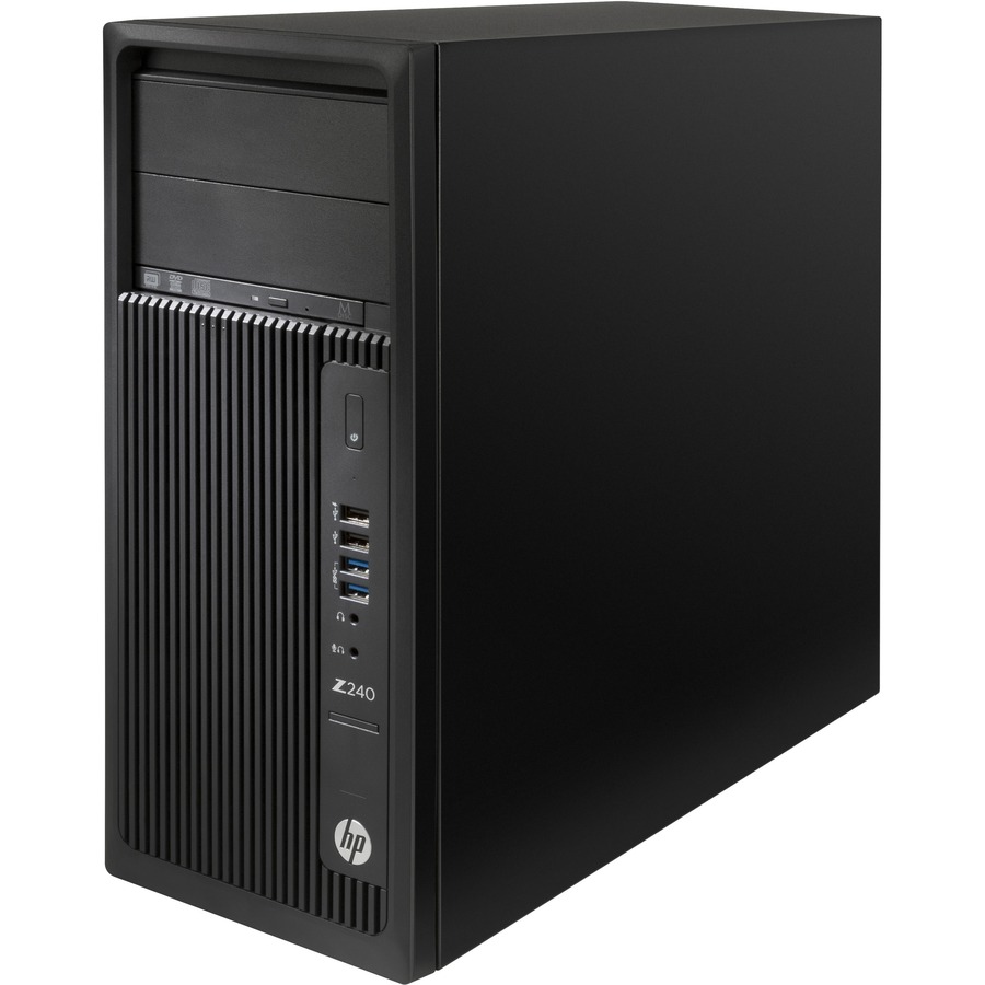 HP Z240 Workstation - 1 x Intel Xeon Quad-core (4 Core) E3-1270 v5 3.60 GHz - 16 GB DDR4 SDRAM RAM - 256 GB SSD - Tower - Black
