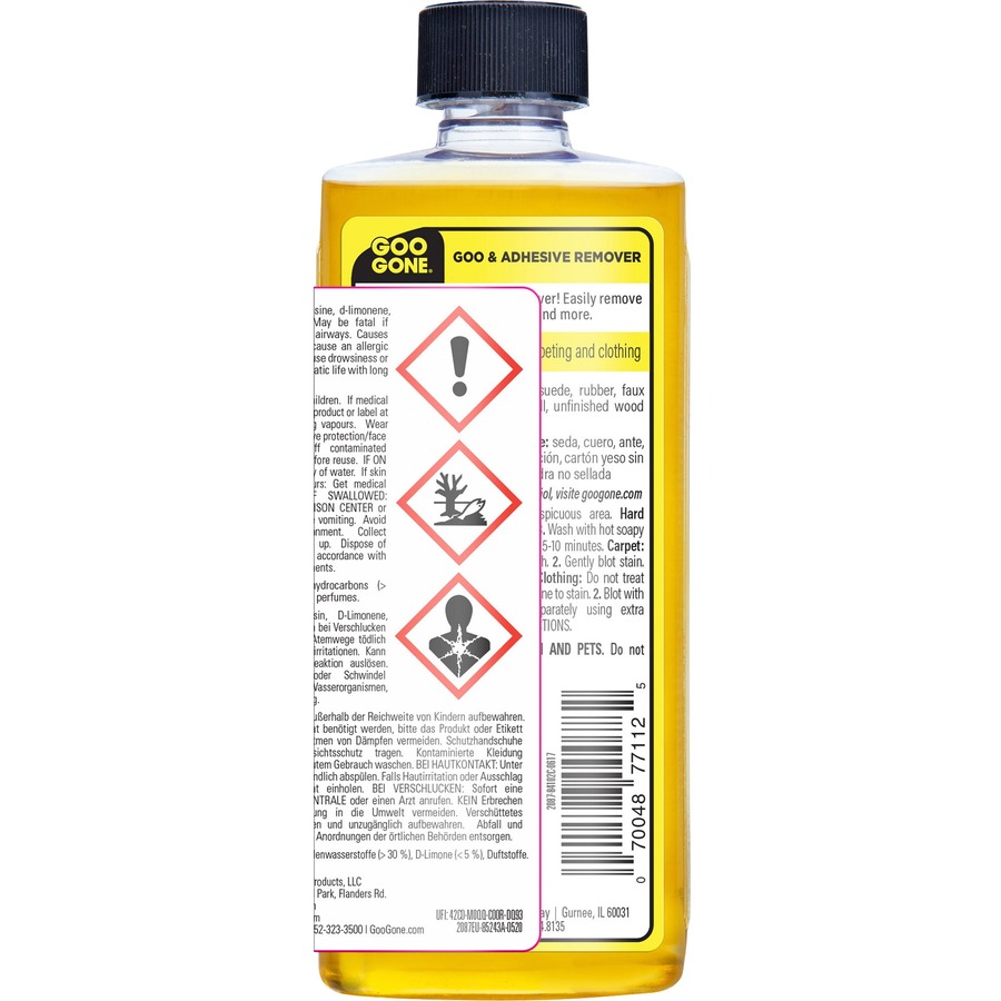 Goo Gone Spray Gel - Gel - 12 oz (0.75 lb)Bottle - 6 / Carton