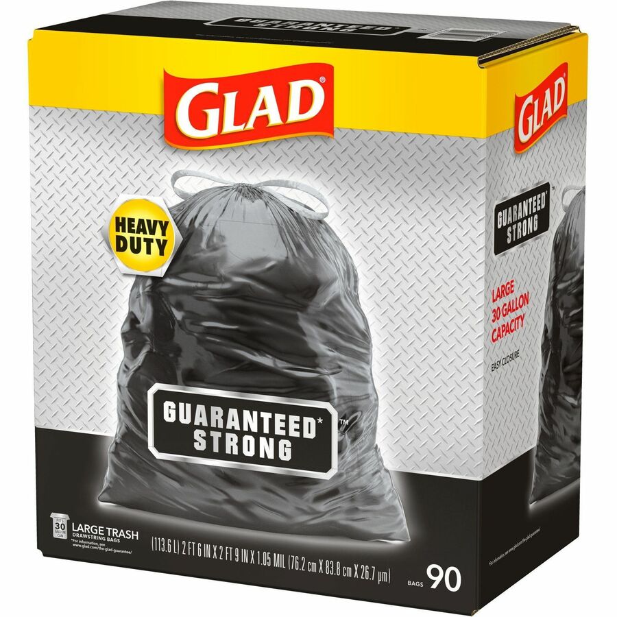 Glad Drawstring Black Trash Bags 