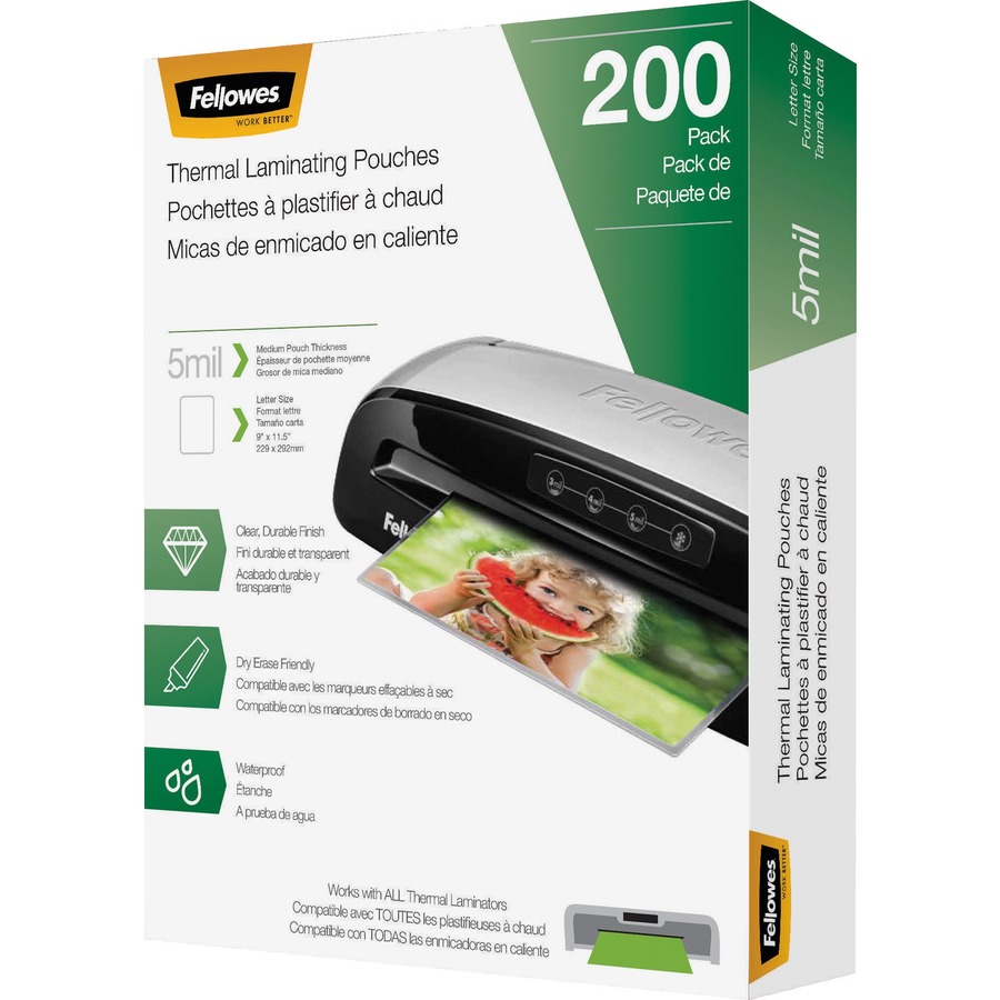 Picture of Fellowes Letter-Size Thermal Laminating Pouches