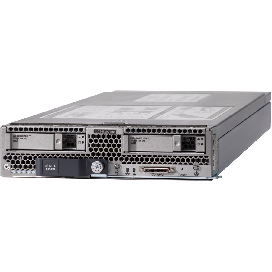 Cisco B200 M5 Blade Server - 2 x Intel Xeon Gold 6130 Hexadeca-core (16 Core) 2.10 GHz - 192 GB Installed DDR4 SDRAM - Serial ATA, 12Gb/s SAS Controller - 2 Processor Support - 3 TB RAM Support - 10 Gigabit Ethernet - Matrox G200e 8 MB Graphic Card 6X32GB VIC1347