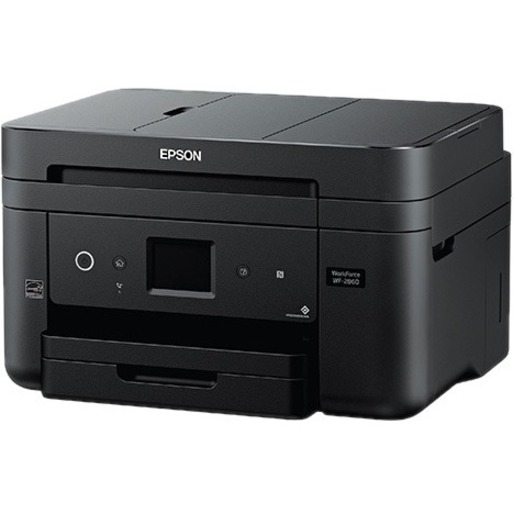 Epson WorkForce WF-2860 Wireless Inkjet Multifunction Printer-Color-Copier/Fax/Scanner-4800x1200 Print-Automatic Duplex Print-5000 Pages Monthly-150 sheets Input-Color Scanner-2400 Optical Scan-Color Fax- Ethernet-Wireless LAN-Apple AirPrint