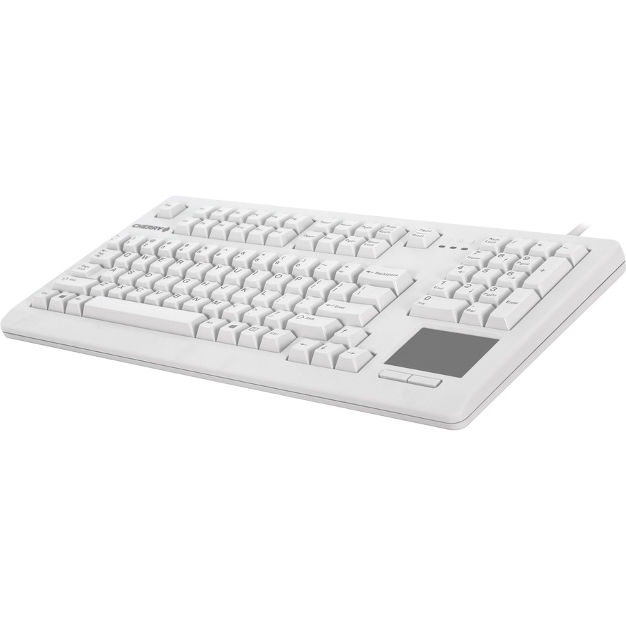 CHERRY MX 11900 Wired Keyboard - Compact,Pale Gray,Integrated Touchpad
