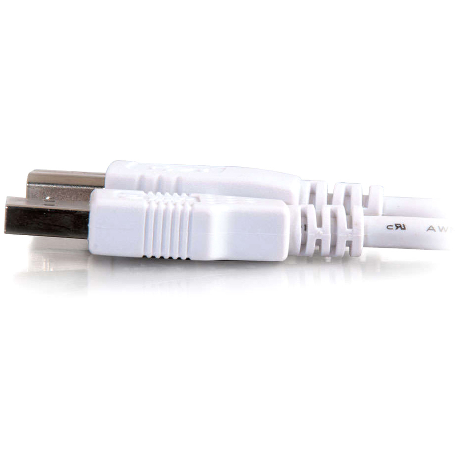 C2G 2m USB Cable - USB A to USB B Cable - Type A Male - Type B Male - 6ft - White