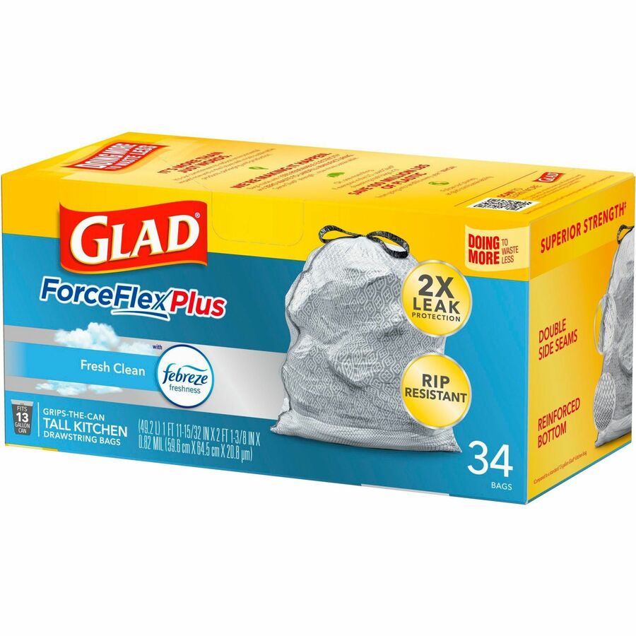 Glad Bolsas de basura de la cocina de ForceFlex Tall Bolsas de