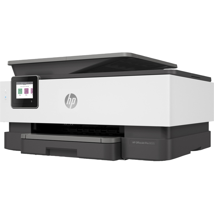 HP Officejet Pro 8035 Inkjet Multifunction Printer-Color-Copier/Fax/Scanner-4800x1200 dpi Print-Automatic Duplex Print-20000 Pages-225 sheets Input-Color Flatbed Scanner-1200 dpi Optical Scan-Color Fax-Wireless LAN-Apple AirPrint-Mopria-HP ePrint