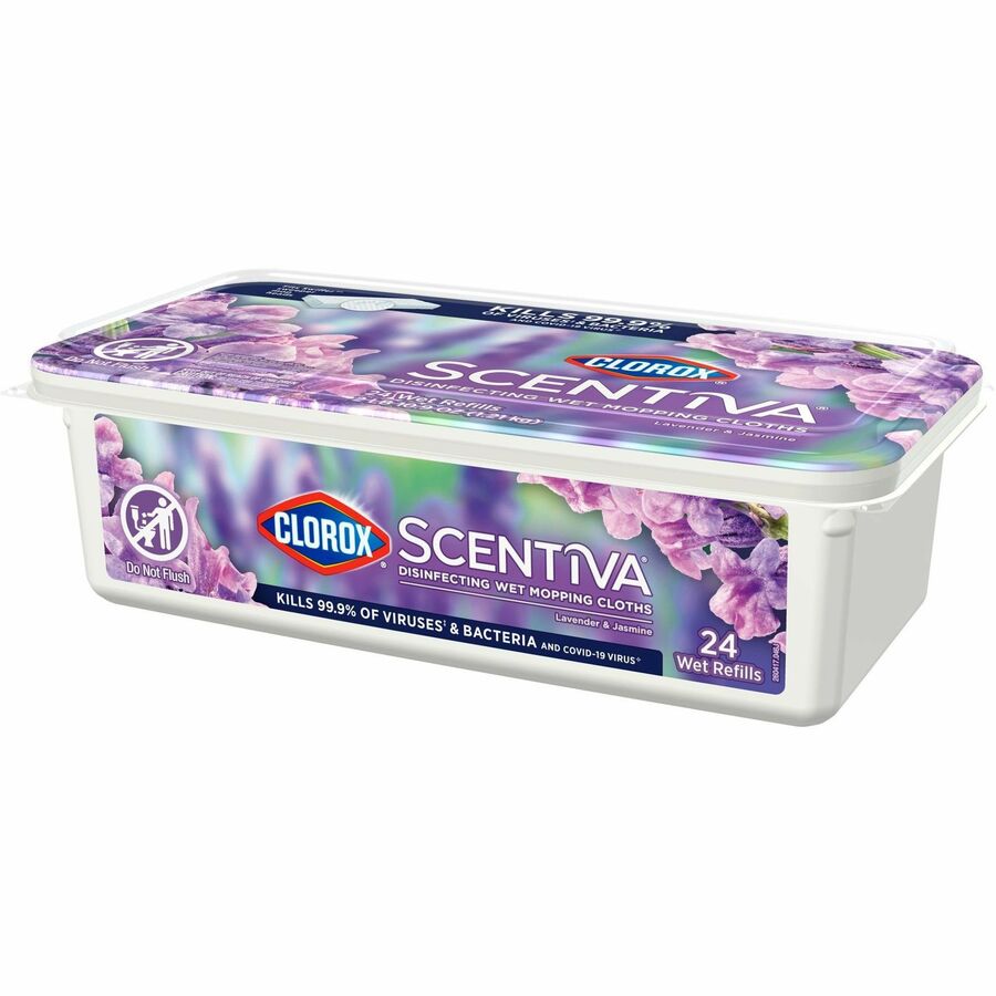 Picture of Clorox Scentiva Disinfecting Wet Mopping Cloth Refills - Lavender & Jasmine
